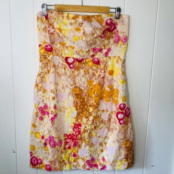 J. Crew Strapless Floral Dress - Picture 3 of 10